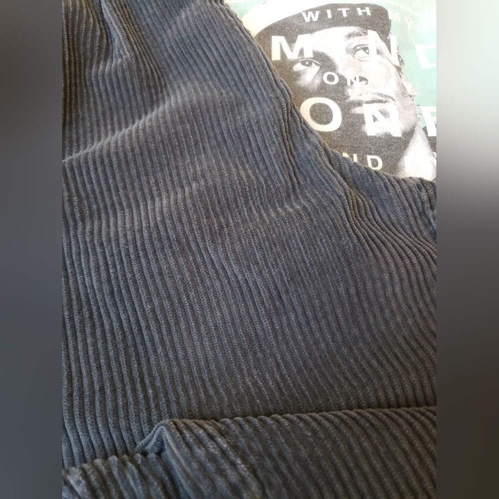 High Waist Vintage Corduroy Grey Classic Retro Corduroy High Rise - Picture 6 of 8